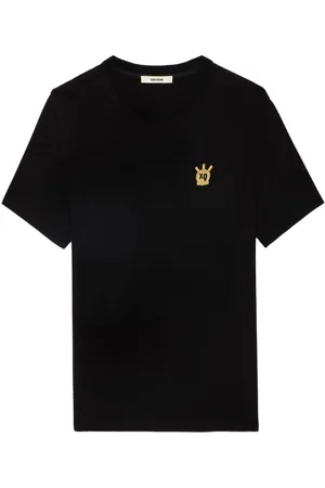 Zadig & Voltaire Logo-embroidered organic cotton T-shirt