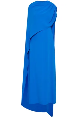 Oscar de la Renta Draped-detail georgette kaftan