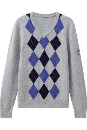 PRINGLE OF SCOTLAND Argyle v-neck sweater