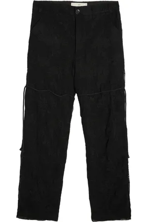 SONG FOR THE MUTE Lace-appliquéd trousers
