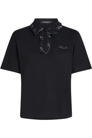 Karl Lagerfeld Bouclé polo shirt