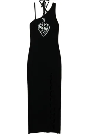 Twin-Set Treeblend yarn jacquard maxi dress