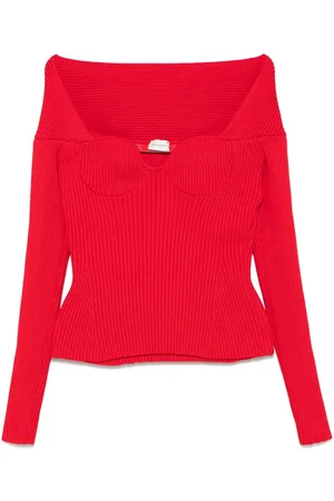 MAGDA BUTRYM Ribbed-knit bustier top