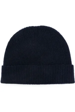 Sunspel Cashmere ribbed beanie hat