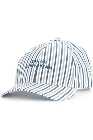 Sarah Chofakian Logo-embroidered striped cap