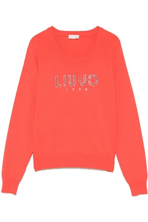 Liu Jo Logo-rhinestone sweater