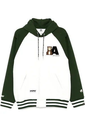 A Bathing Ape Logo-patch hooded jacket