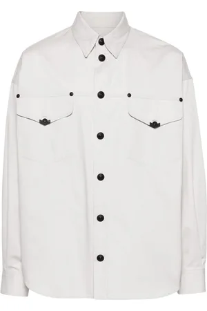 VERSACE Press-stud cotton shirt