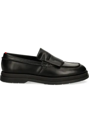 HUGO BOSS Fringe-detail leather loafers