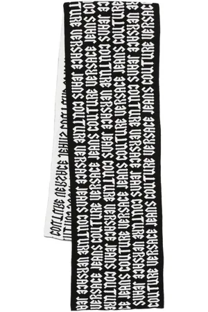 VERSACE Intarsia-logo scarf