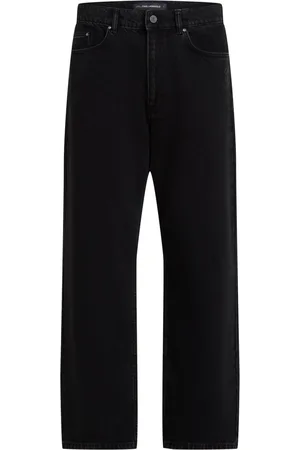 Karl Lagerfeld Monogram-pattern organic cotton jeans