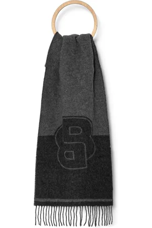 HUGO BOSS Logo-jacquard scarf