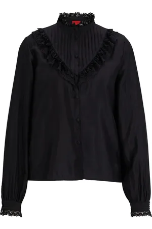 HUGO BOSS Ruffled-trim blouse