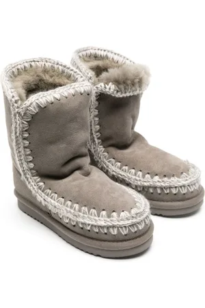 Mou Eskimo whipstitched leather boots