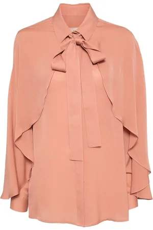 Elie saab Cape-effect silk shirt