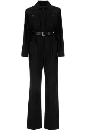 Saint Laurent Belted cotton jumpsuit