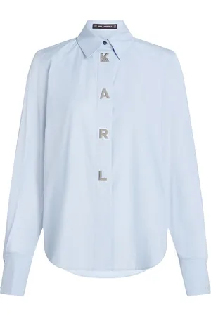 Karl Lagerfeld Karl lettering organic-cotton shirt