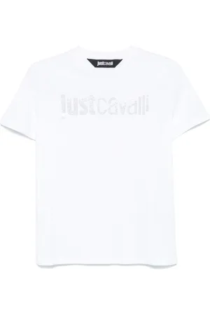 Roberto Cavalli Crystal-logo T-shirt