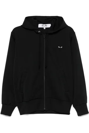 Comme des Garçons Heart-patch zip-up hoodie