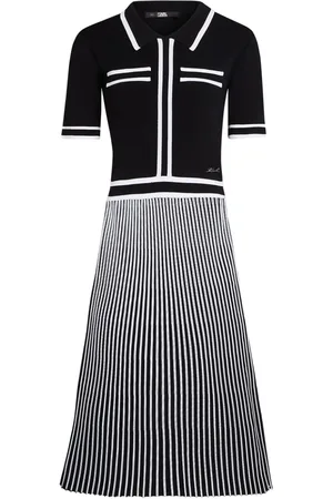 Karl Lagerfeld Essential pleated knitted dress