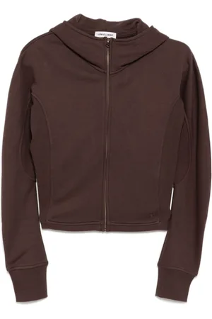 Low Classic Side rib zip-up hoodie