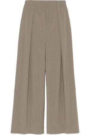MITILIANE COUTURE Pinstriped wide-leg trousers