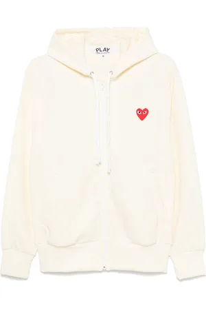 Comme des Garçons Heart-appliqué hoodie