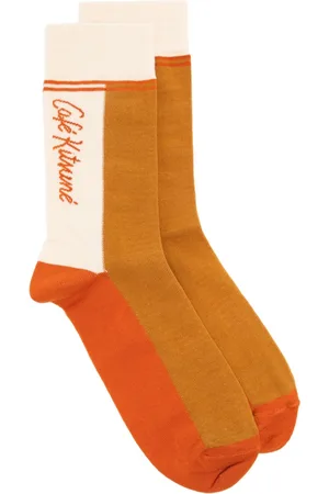 Café Kitsuné Intarsia-knit logo socks