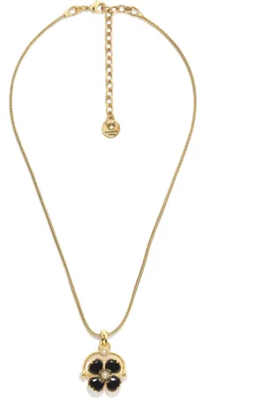 Goossens Clover-pendant -plated necklace