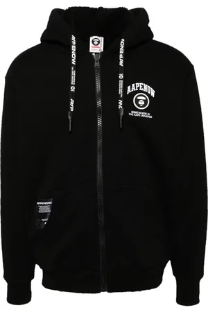 A Bathing Ape Logo-patch hooded jacket