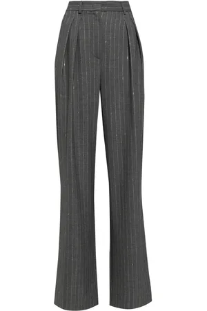 SIMONA CORSELLINI Pinstriped wide trousers