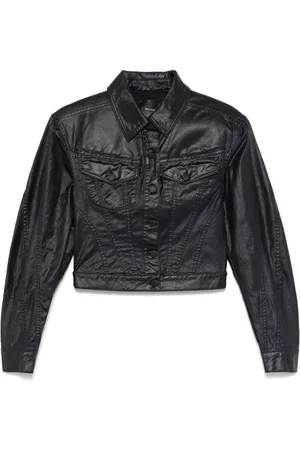 MUGLER Wax-effect denim jacket