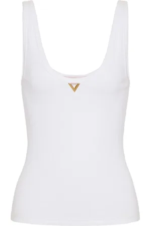 VALENTINO GARAVANI VGold ribbed tank top