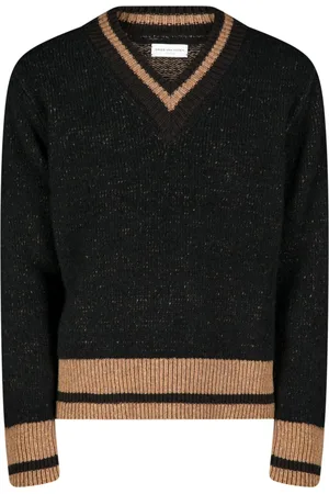 DRIES VAN NOTEN V-neck striped jumper