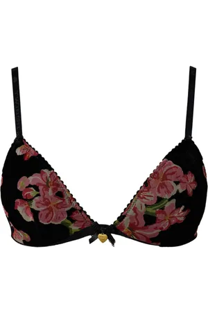 Twin-Set Velvet triangle bra