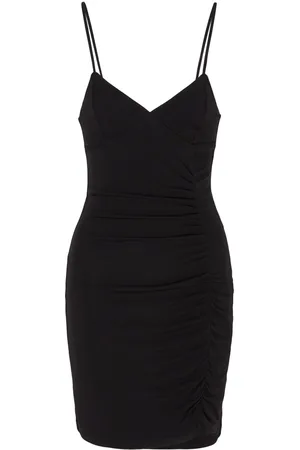 Armani Exchange Ruched spaghetti-strap mini dress