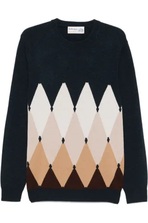 BALLANTYNE Argyle-intarsia sweater