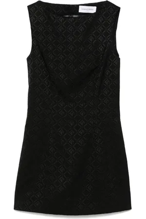 Marine Serre Moon Diamond-jacquard mini dress