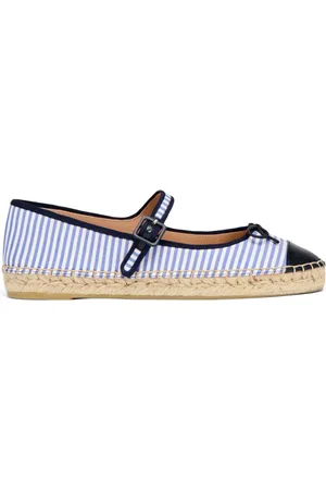 MALONE SOULIERS Striped flat espadrilles