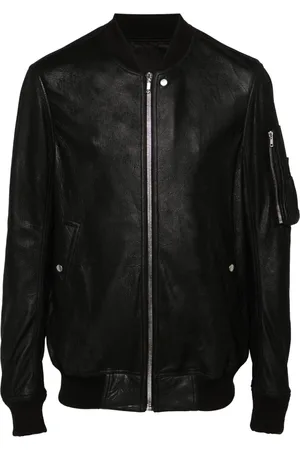 Rick Owens Leather bomber jacket