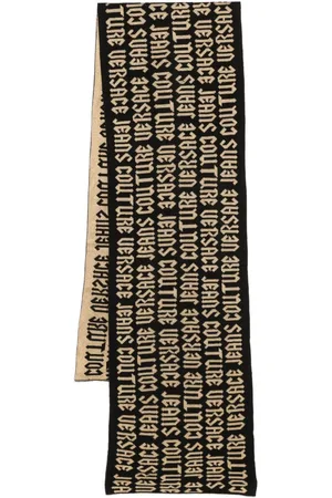VERSACE Intarsia-logo scarf