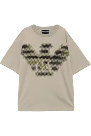 Emporio Armani Pixel eagle print T-shirt