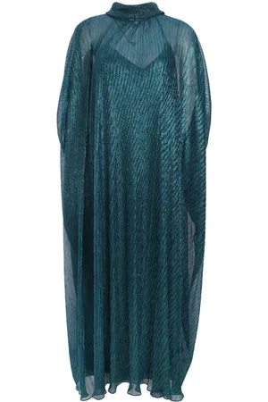TALBOT RUNHOF Metallic-thread maxi dress