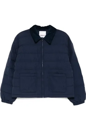 Chocoolate Corduroy-collar puffer jacket