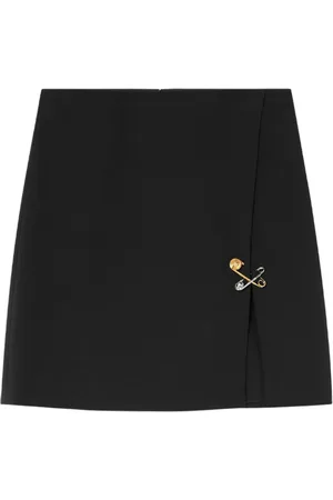 VERSACE Safety Pin A-line mini skirt