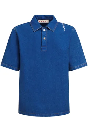 Marni Embroidered denim polo