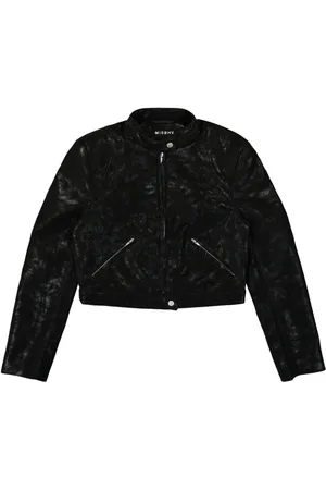 MISBHV Cropped faux-leather jacket