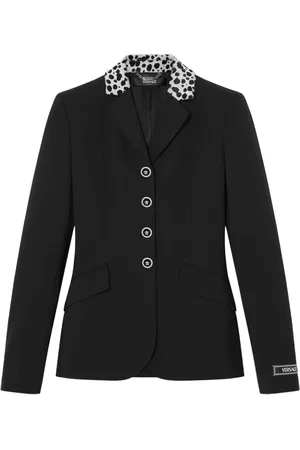 VERSACE Dalmatian-print riding jacket