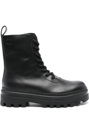 Calvin Klein Lug-sole leather boots