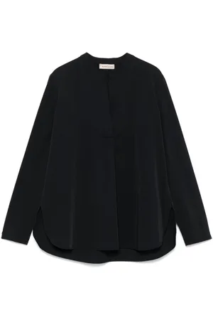 BLANCA Band-collar blouse